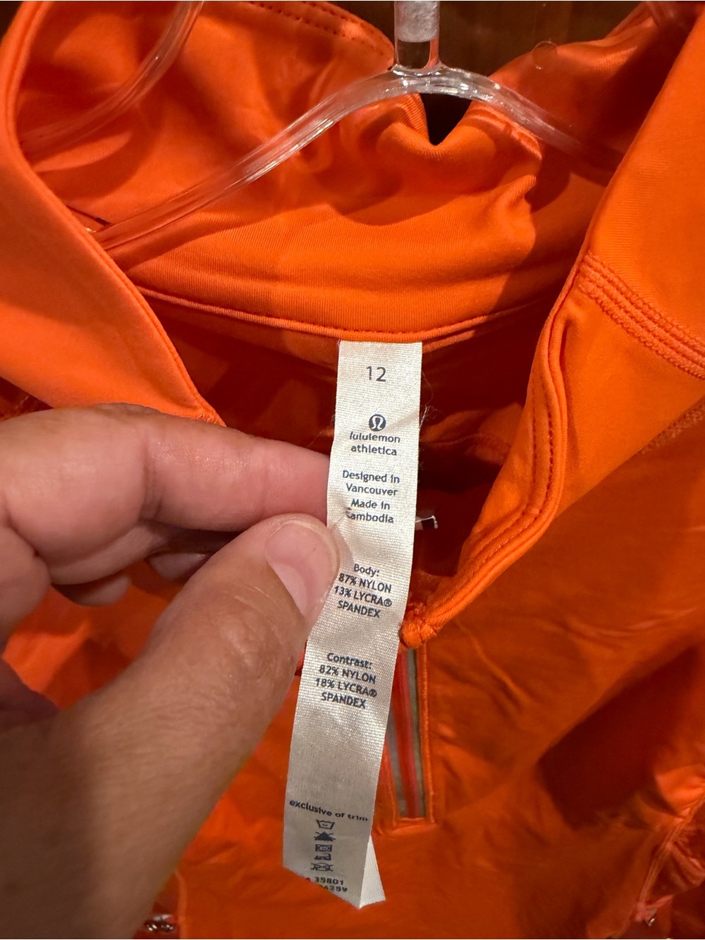 Lululemon Women's Orange Quarter-Zip Active Jacket - Picture 2 of 4
